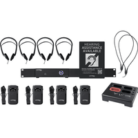 Listen Technologies 2 Channel Wi-Fi System with 4 Receivers - LWS-04B-W1
