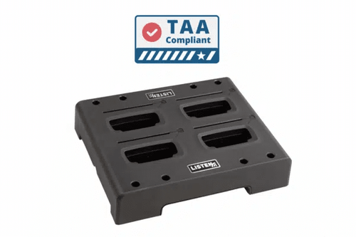 Listen Technologies ListenIR TAA Intelligent 4-Unit Charging Tray - LA-384T-01