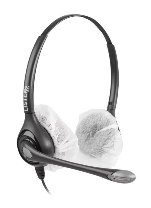 Listen Technologies Small Sanitary Covers for Stereo Headphones (100 CT) - LA-172