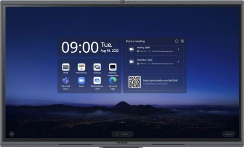 MaxHub Classic series, 86" All-in-one Conference IFP, 4K Flat Panel UHD Display, Camera, Spkrs, MUST order w/ ZOOM ROOM PC Module, - C8630