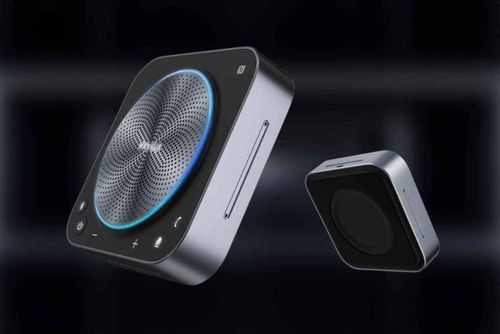 MaxHub New Blue Tooth Conference Speaker, USB, Wireless, Audio In/Out, 15 hour battery, 8 MICS, 6 meters distance, - BM35