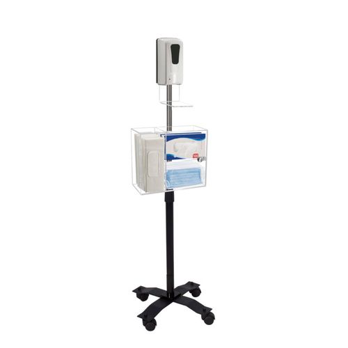 Compact Mobile Sanitizing Station with Automatic Dispenser