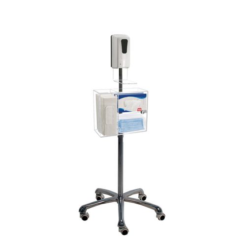 Heavy-Duty Mobile Sanitizing Station with Automatic Dispenser