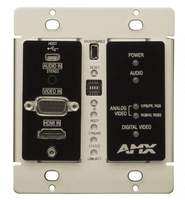 N2300 Series 4K UHD Video Over IP Decor Style Wallplate Encoder with KVM, PoE, White - FGN2315-WP-WH