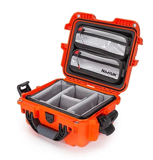 Nanuk Case 905 w/lid org, w/divider - Orange - 905S-060OR-0A0
