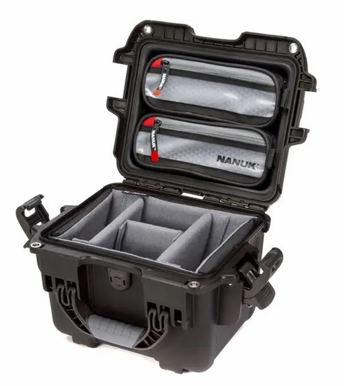 Nanuk Case 908 w/lid org, w/divider - Black 908S-060BK-0A0