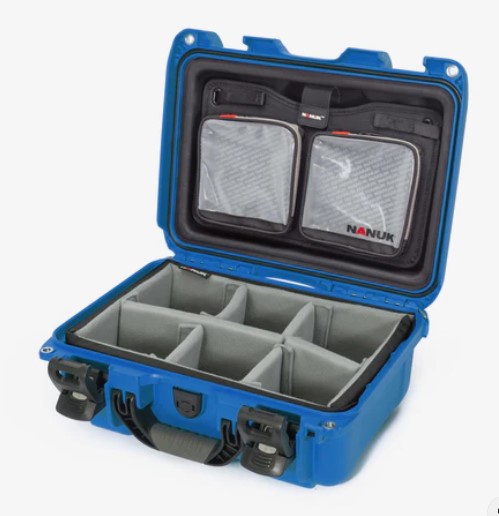 Nanuk Case 915 w/lid org, w/divider - Blue - 915S-060BL-0A0