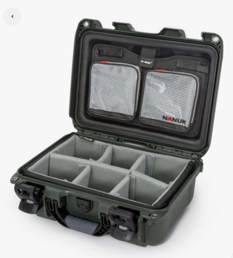 Nanuk Case 915 w/lid org, w/divider - Graphite 915S-060GP-0A0