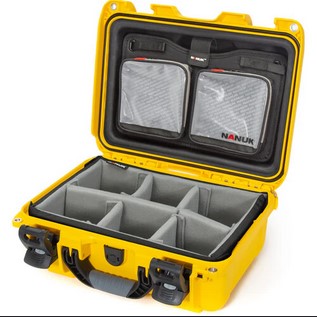 Nanuk Case 915 w/lid org, w/divider - Yellow 915S-060YL-0A0