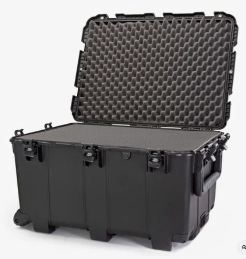 Nanuk Case 975 - No pull handle, with (W)heels w/foam - BK - 975W-010BK-0A0
