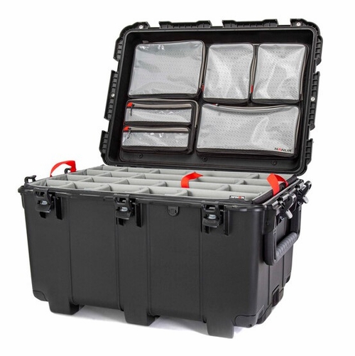 Nanuk Case 975 - No wheels (T)wo many carry, w/lid org. - w/divider - Black - 975T-060BK-0A0