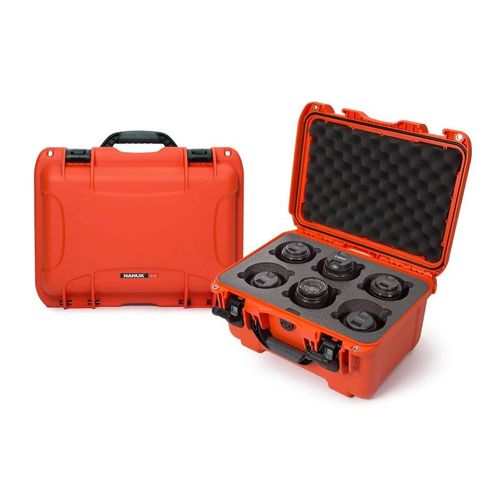Nanuk Case w/foam insert for 6 Lens Orange - 918S-080OR-0A0-19337