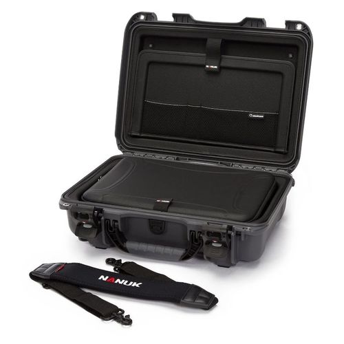 Nanuk Case w/Laptop kit, w/strap (TSA Latches) - Graphite-923S-041GP-0A0
