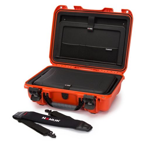 Nanuk Case w/Laptop kit, w/strap (TSA Latches) - Orange-923S-041OR-0A0