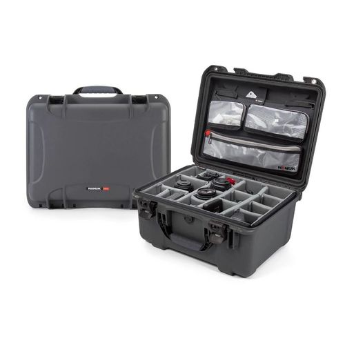Nanuk Case w/lid org./divider - Graphite-933S-060GP-0A0