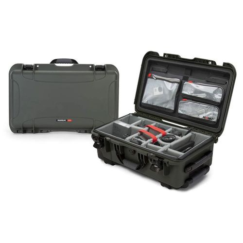 Nanuk Case w/lid org./divider  Olive - 935S-060OL-0A0