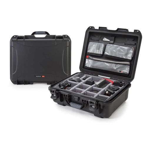 Nanuk Case w/lid org.  w/divider  Black - 930S-060BK-0A0