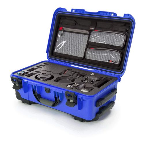 Nanuk Case w/lid org. - w/f for 2 bodies DSLR - Blue-935S-070BL-0A0-20060