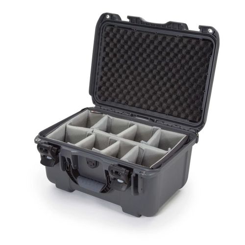 Nanuk Case w/padded divider - Graphite-918S-020GP-0A0