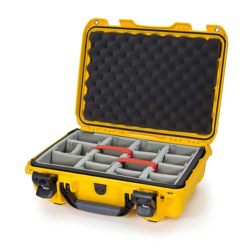Nanuk Case w/padded divider (TSA Latches) - Yellow-923S-021YL-0A0