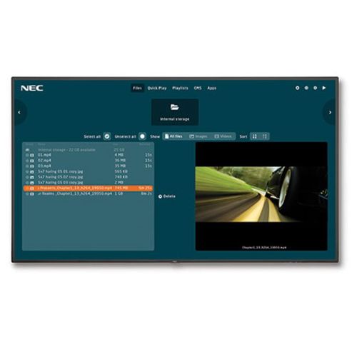 NEC 4K UHD Display with integrated SoC MediaPlayer w/ CMS platform - C751Q-MPI