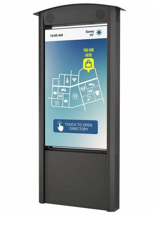 Peerless-AV� Smart City Kiosk with 55" Xtreme� High Bright Outdoor Display - KOP55XHB-A