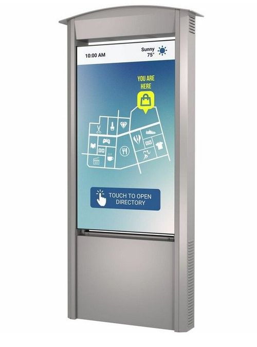 Peerless-AV� Smart City Kiosk with 55" Xtreme� High Bright Outdoor Display - KOP55XHB-S