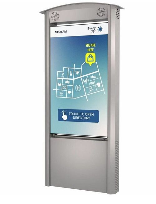 Peerless-AV� Smart City Kiosk with 55" Xtreme� High Bright Outdoor Display - KOP55XHB-SA