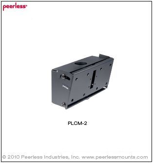 Peerless Flat Panel Ceiling Mount. Ceiling plate, extension column, and PLP model screen adapter sold separately PLCM-2