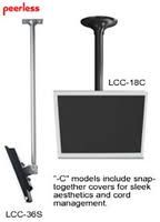 Peerless LCD Ceiling Mount with Cable Management Covers, 18" to 30" Adjustable Height LCC-18-CS