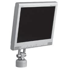 Peerless LCD Screen Height-Adjustable Desktop Mount with stationary base LCV-100