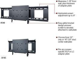 Peerless Security Dedicated Flat Mount for 16" Centers Stud Spacing.  PLP model screen adapter sold separately SF16D