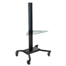 Peerless SmartMount Cart with tinted glass shelf.  PLP model screen adapter plate sold separately. SR1G