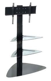 Peerless SmartMount® Universal Stand for 32" - 50" Flat Panel Screens, with 2 tinted glass shelves SS550P