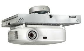 Peerless Universal Key-locking Projector Security Mount with PRS Projector Ceiling Mount  PSMU-PRS-W