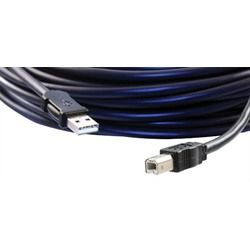 Plenum USB Extender Cable A to B with In-Line Equalizer Chip (35, 50 or 75 foot length)