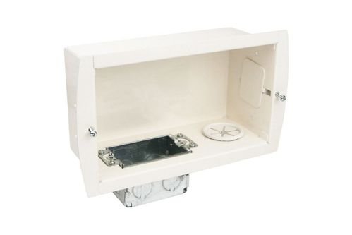Premier In-Wall Cable and Gear Power Box for Drywall Installation - White - GB-INWAVP