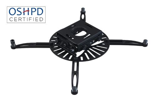 Premier Universal Projector Mount for Projectors up to 75 lbs. - Attaches to Hard Deck or 1.5" NPT Pipe - Black - PDS-PLUS