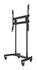 Premier Mounts NEW -- Large Format Mobile Cart (Chrome Poles) for Flat Panel Displays up to 300 lbs., - LFC-L