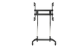 Premier Mounts NEW -- Large Format Mobile Cart (Chrome Poles) for Flat Panel Displays up to 300 lbs., - LFC-L