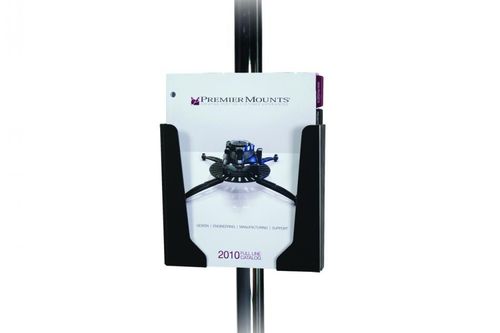 Premier Single Pole Brochure Holder for Carts and Stands, - PSD-SBH