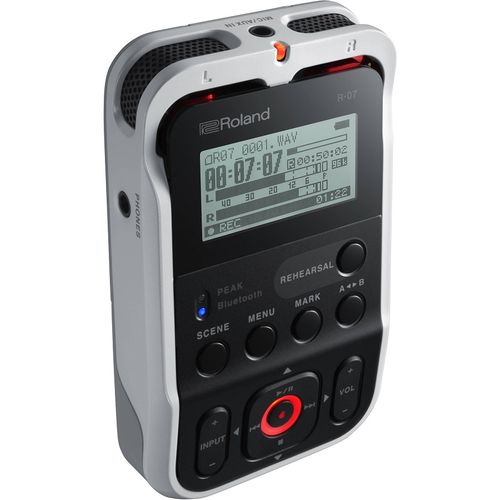 Roland Portable Audio Recorder - White - R-07-WH