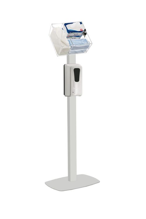 Thin Profile Sanitizing Station (White)