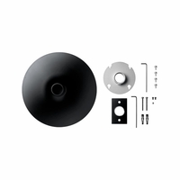 Shure 1.5" Pole Mount Kit, Round, Black Cover (Pole not included) - A900B-R-PM