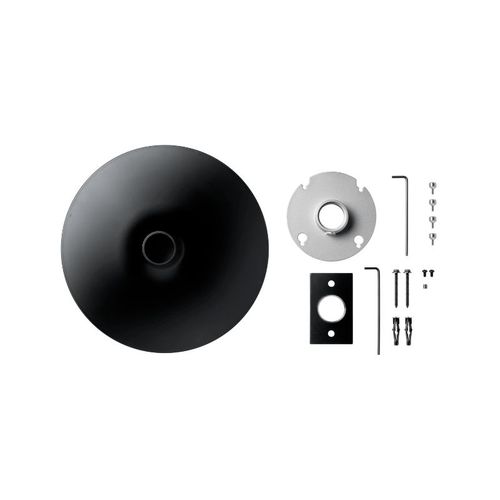 Shure 1.5" Pole Mount Kit, Round, Black Cover (Pole not included) - A900B-R-PM