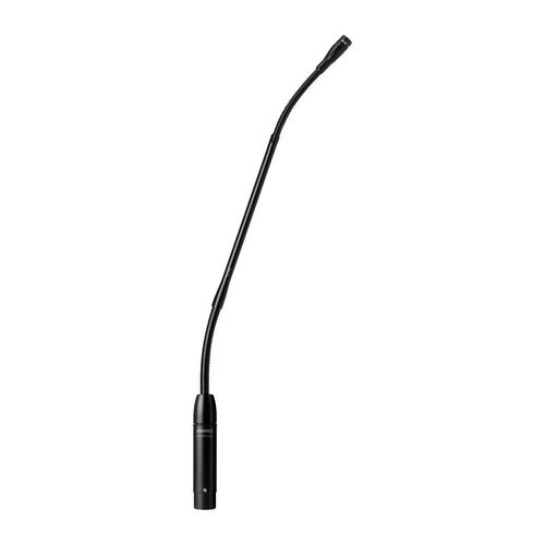 Shure Supercardioid-12" Desktop Gooseneck Condenser Microphone Attached 10 XLR Cable, Logic Functions, Programmable Switch and LED Indicator, Attached Desktop Base - MX412D/S