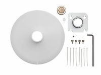 Shure 3/8" Pole mounting accessory kit for MXA901-R microphones, white - A901W-R-PM-3/8IN