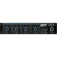 Shure Four-Channel Automatic Microphone Mixer (110V) with Logic Control and EQ per Channel, AC only, Half Rack Space Single and Dual Mount - SCM410
