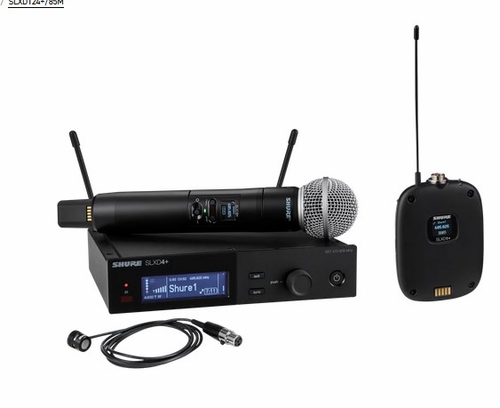 Shure Combo System, SM58, WL185 - SLXD124plus-85M-G57