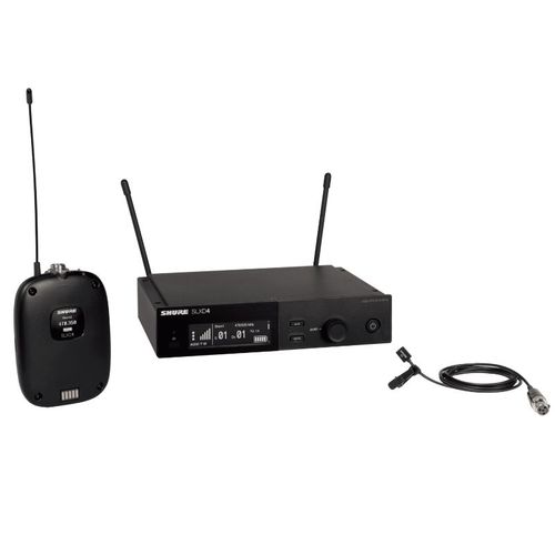 Shure Combo System with SLXD1 Bodypack, SLXD4 Receiver, and WL93 Lavalier Microphone - SLXD14/93-H55
